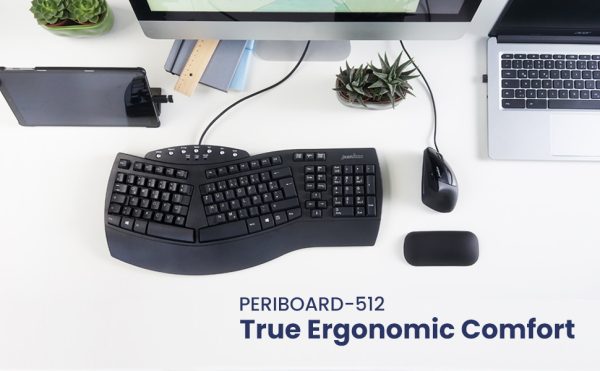 Ex-uK The Perixx PERIBOARD-512 is a wired ergonomic split keyboard 3D curved layout - Image 4