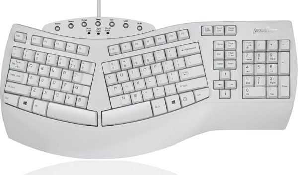 Ex-uK The Perixx PERIBOARD-512 is a wired ergonomic split keyboard 3D curved layout - Image 3